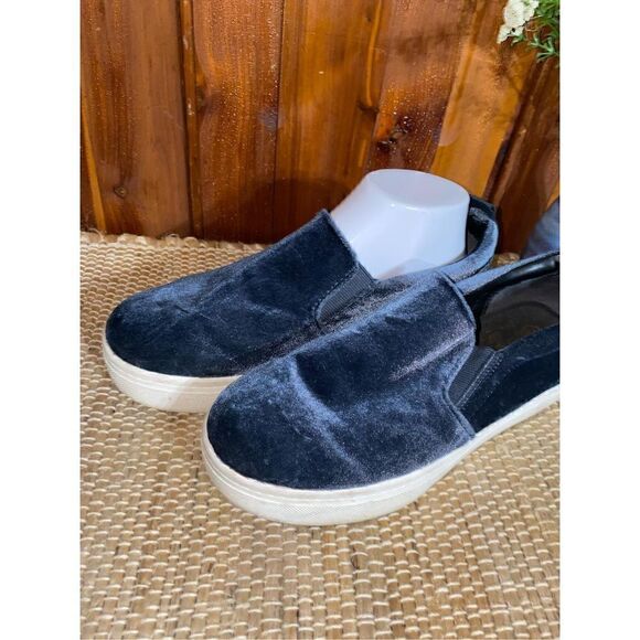 Sam Edelman Circus velvet blue slip on sneakers - Picture 2 of 9